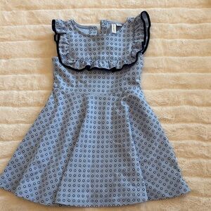 Janie and Jack Blue Floral Ruffle Dress